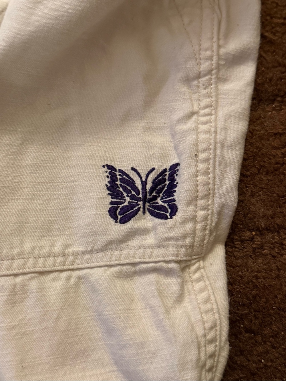 Needles white string linen pants size M
